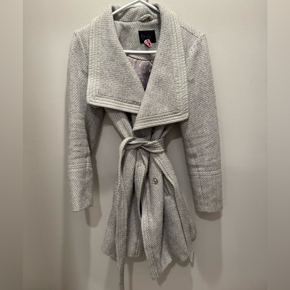 Grey textured Jessica Simpson pea coat size medium